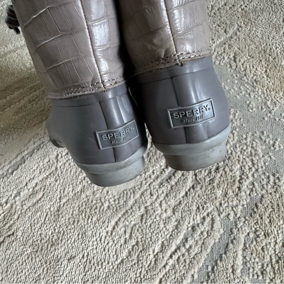 Sperry Saltwater Core Duck Boots Gray waterproof Booties STS86699 size 6.5 - Picture 8 of 12
